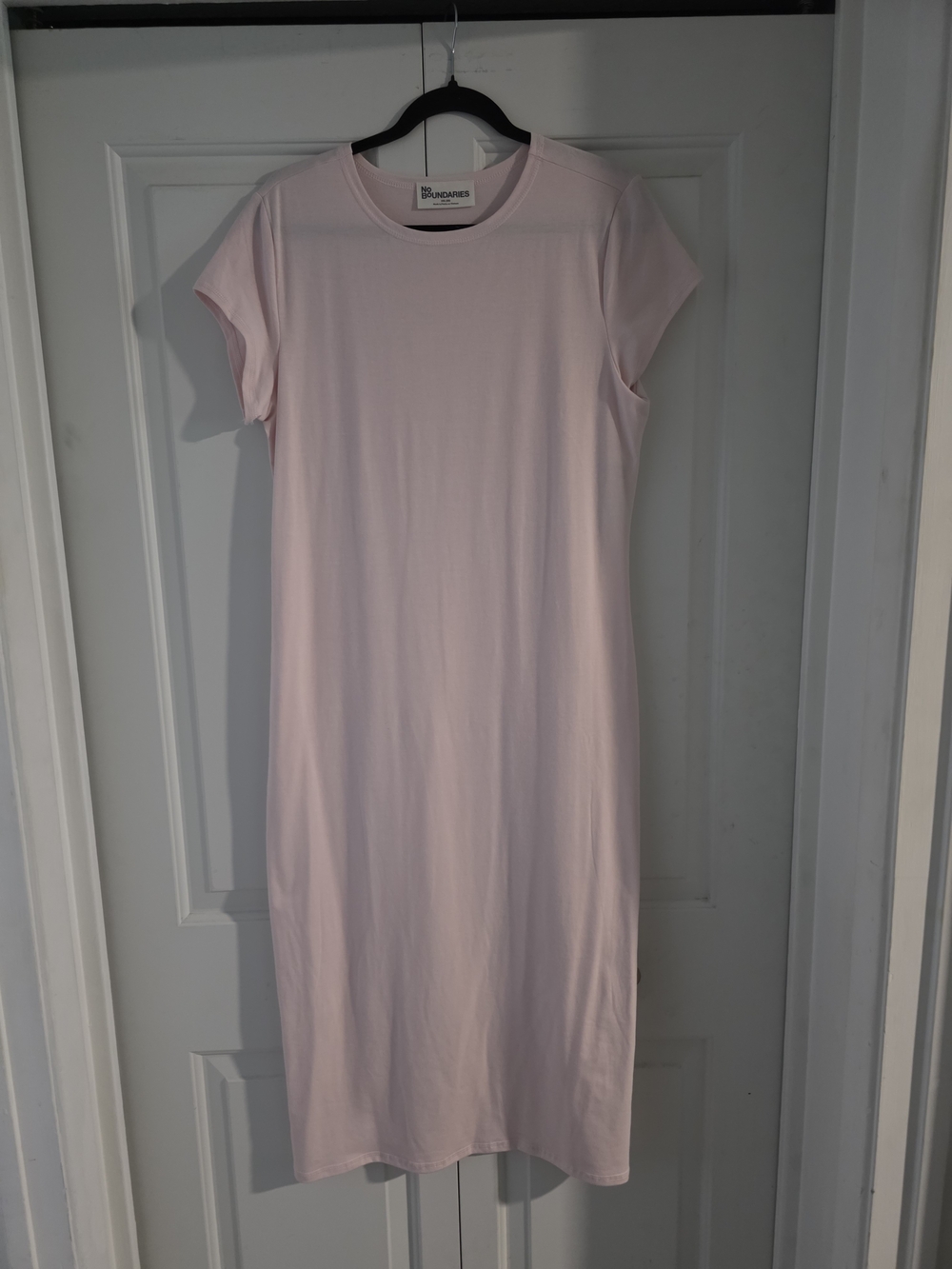 No Boundaries Light Pink Maxi T-Shirt Dress